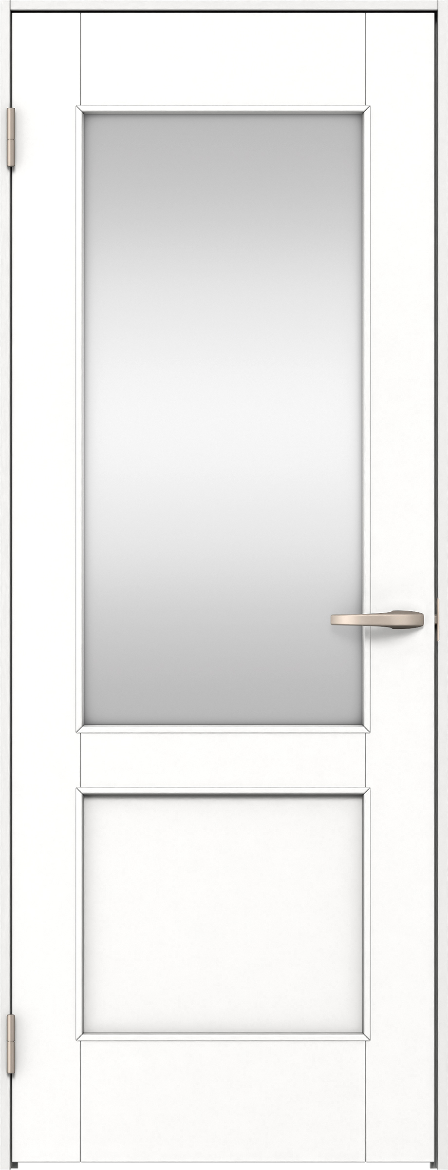 リビングドア　イエリア　片開きドア　扉セット　２６デザイン　７３５幅　２０００高　〈パウダーホワイト柄〉　左開き　空錠　Ｎスタンダード丁番