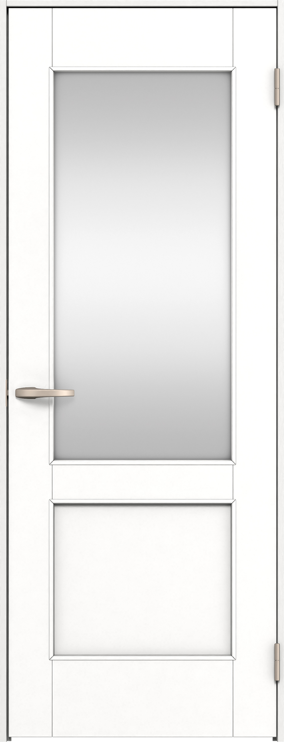 リビングドア　イエリア　片開きドア　扉セット　２６デザイン　７３５幅　２０００高　〈パウダーホワイト柄〉　右開き　空錠　Ｎスタンダード丁番