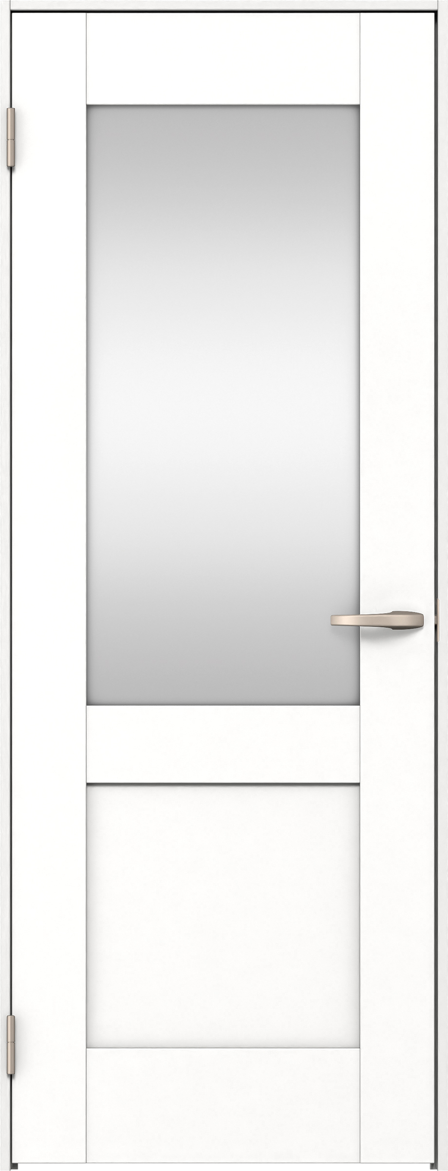 リビングドア　イエリア　片開きドア　扉セット　２８デザイン　７５５幅　２０００高　〈パウダーホワイト柄〉　左開き　空錠　Ｎスタンダード丁番