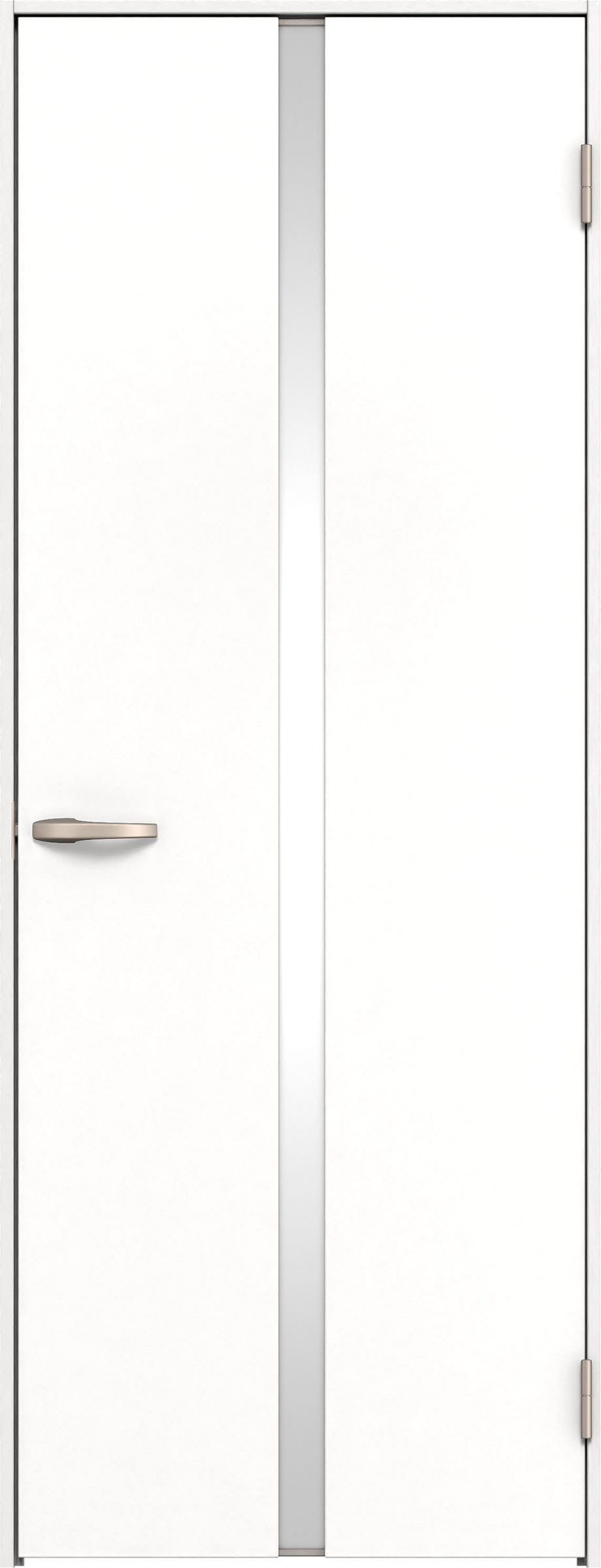 リビングドア　イエリア　片開きドア　扉セット　２Ｐデザイン　７８０幅　２０００高　〈パウダーホワイト柄〉　右開き　空錠　Ｎスタンダード丁番