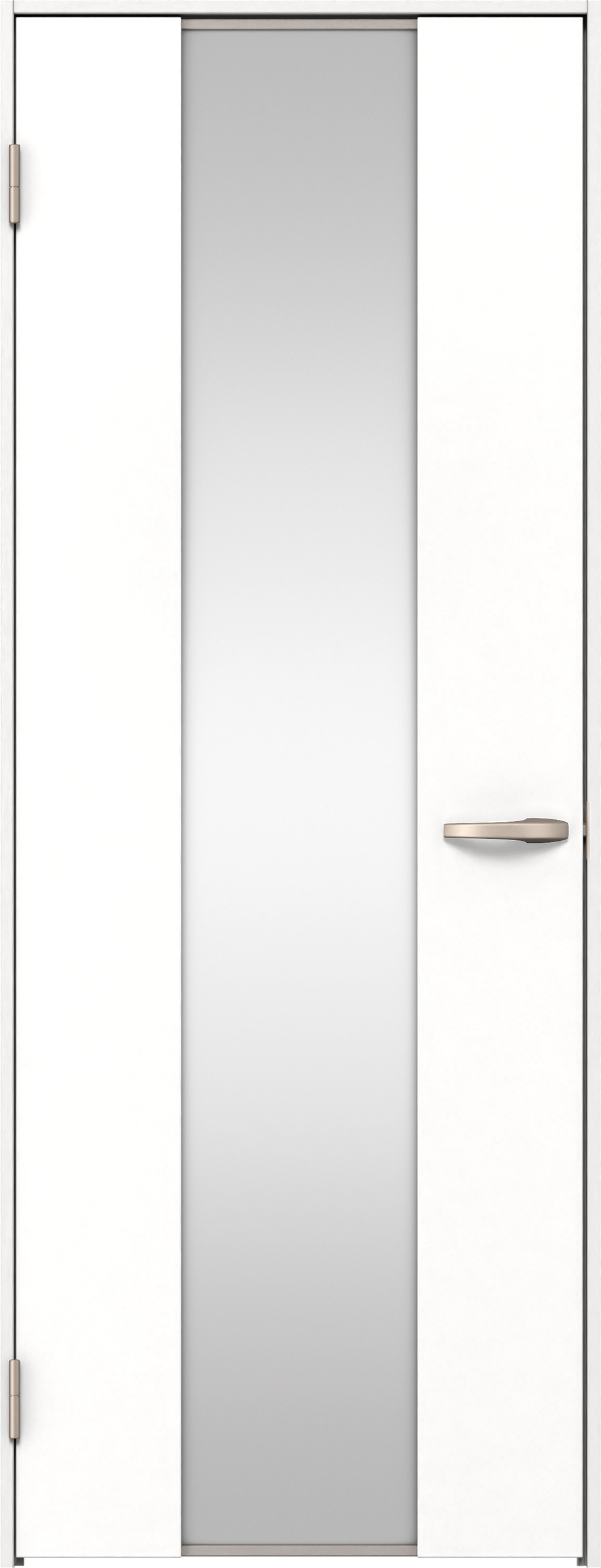 リビングドア　イエリア　片開きドア　扉セット　４Ｐデザイン　８５０幅　２０００高　〈パウダーホワイト柄〉　左開き　空錠　Ｎスタンダード丁番