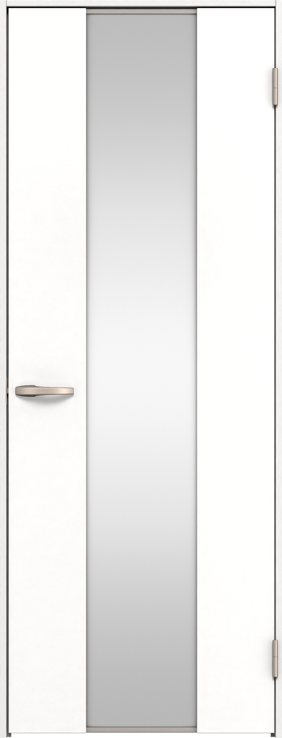 リビングドア　イエリア　片開きドア　扉セット　４Ｐデザイン　８５０幅　２０００高　〈パウダーホワイト柄〉　右開き　空錠　Ｎスタンダード丁番