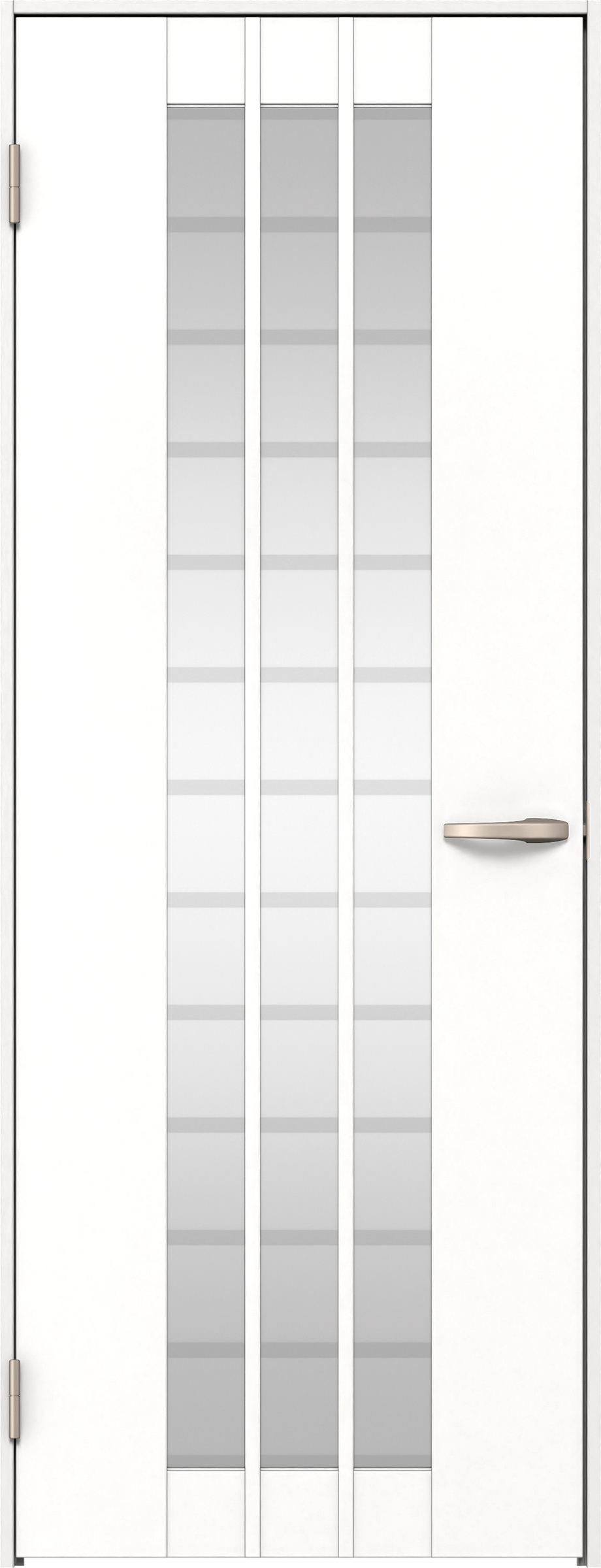リビングドア　イエリア　片開きドア　扉セット　４Ｓデザイン　７３５幅　２０００高　〈パウダーホワイト柄〉　左開き　空錠　Ｎスタンダード丁番