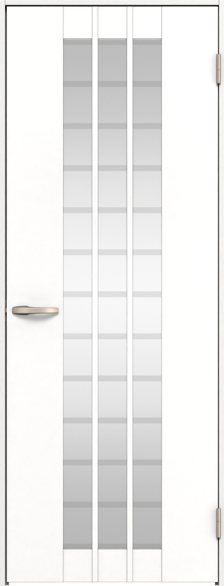 リビングドア　イエリア　片開きドア　扉セット　４Ｓデザイン　７５５幅　２０００高　〈パウダーホワイト柄〉　右開き　空錠　Ｎスタンダード丁番