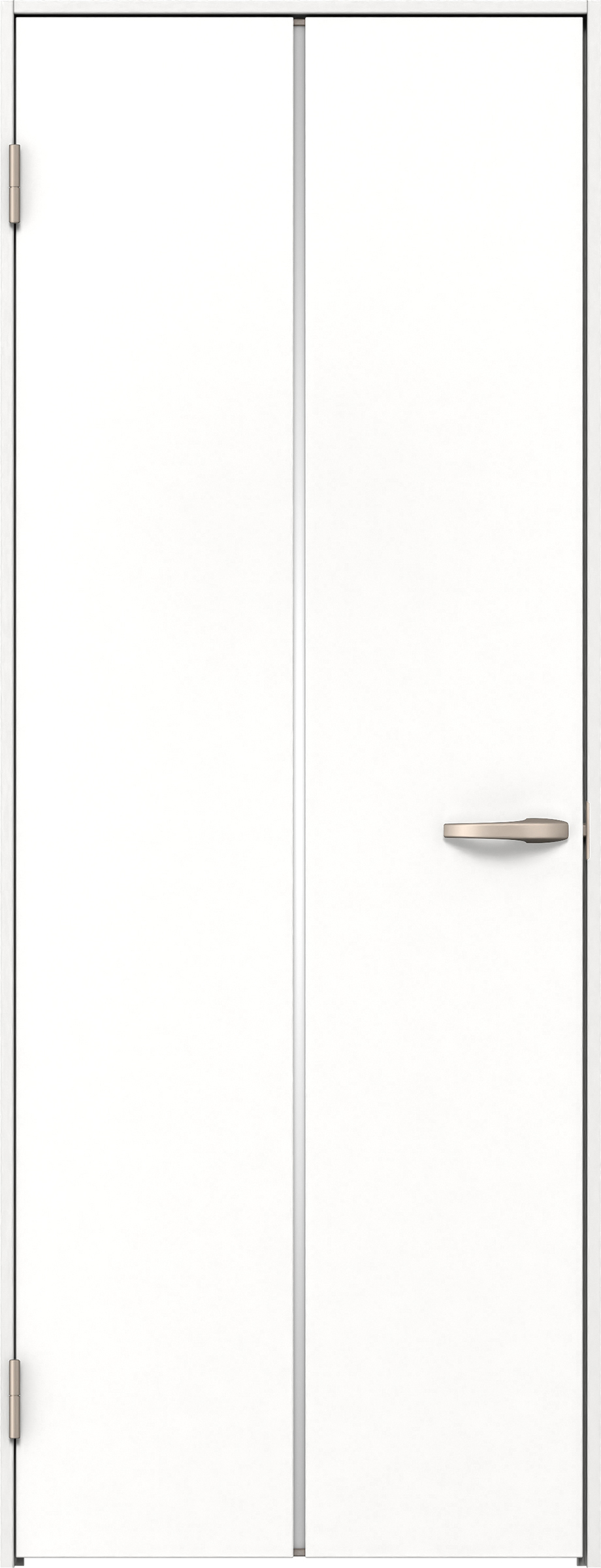 リビングドア　イエリア　片開きドア　扉セット　６Ｐデザイン　７３５幅　２０００高　〈パウダーホワイト柄〉　左開き　空錠　Ｎスタンダード丁番