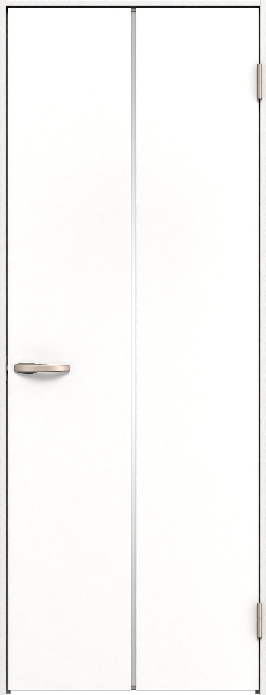 リビングドア　イエリア　片開きドア　扉セット　６Ｐデザイン　７３５幅　２０００高　〈パウダーホワイト柄〉　右開き　空錠　Ｎスタンダード丁番