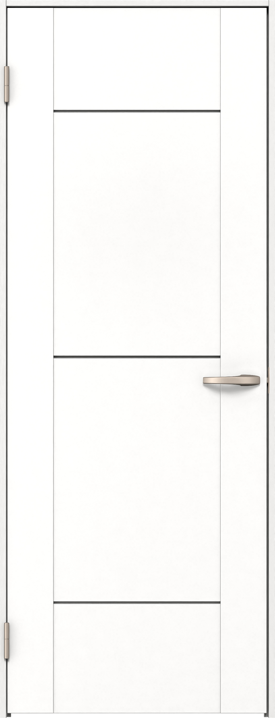 リビングドア　イエリア　片開きドア　扉セット　Ｂ９デザイン　８２５幅　２０００高　〈パウダーホワイト柄〉　左開き　空錠　Ｎスタンダード丁番