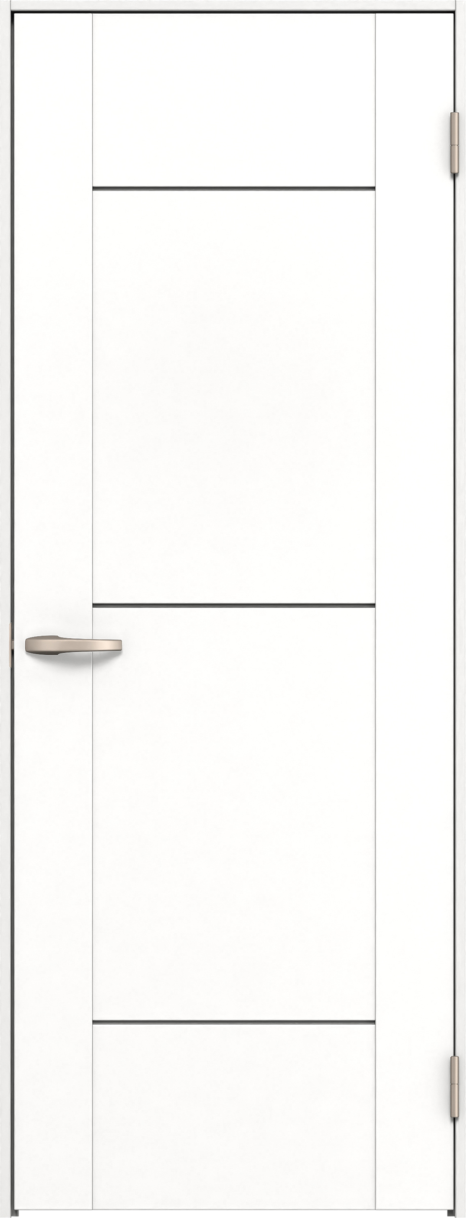 リビングドア　イエリア　片開きドア　扉セット　Ｂ９デザイン　７３５幅　２０００高　〈パウダーホワイト柄〉　右開き　空錠　Ｎスタンダード丁番