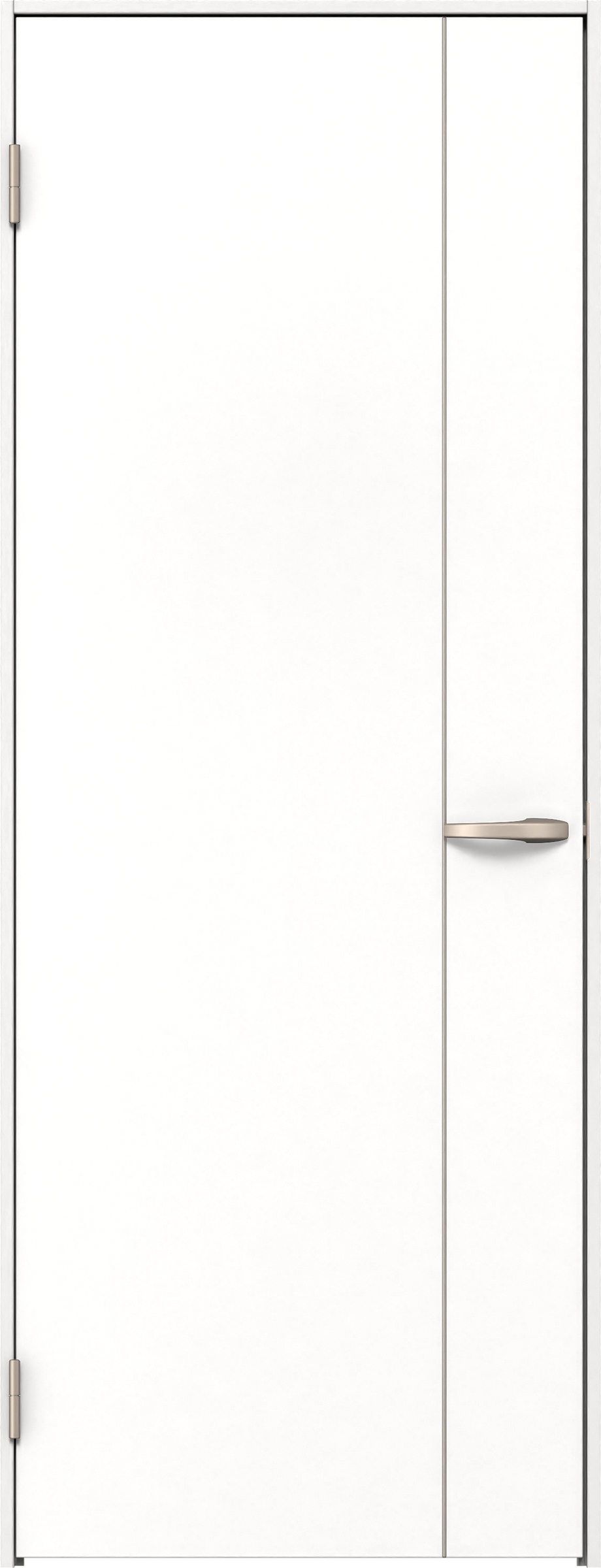 リビングドア　イエリア　片開きドア　扉セット　Ｄ３デザイン　７３５幅　２０００高　〈パウダーホワイト柄〉　左開き　空錠　Ｎスタンダード丁番