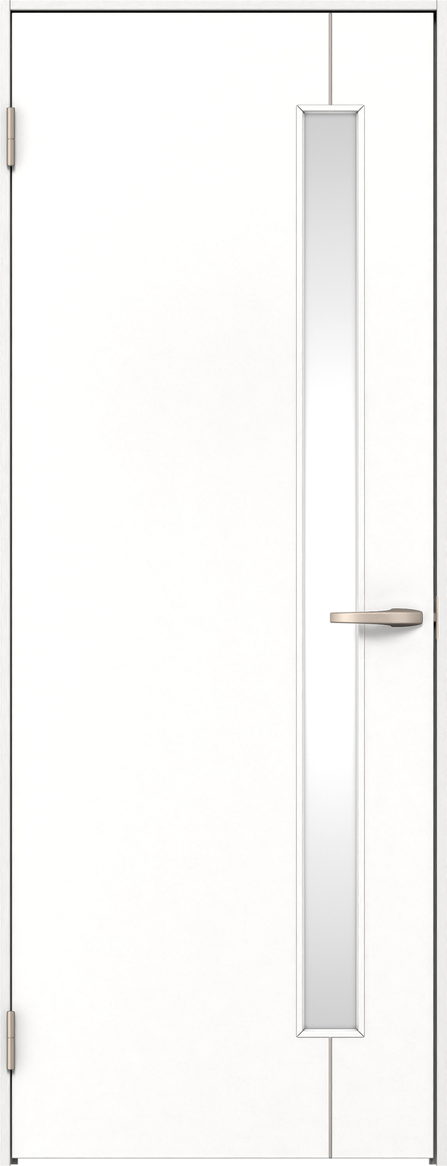 リビングドア　イエリア　片開きドア　扉セット　Ｄ４デザイン　８２５幅　２０００高　〈パウダーホワイト柄〉　左開き　空錠　Ｎスタンダード丁番