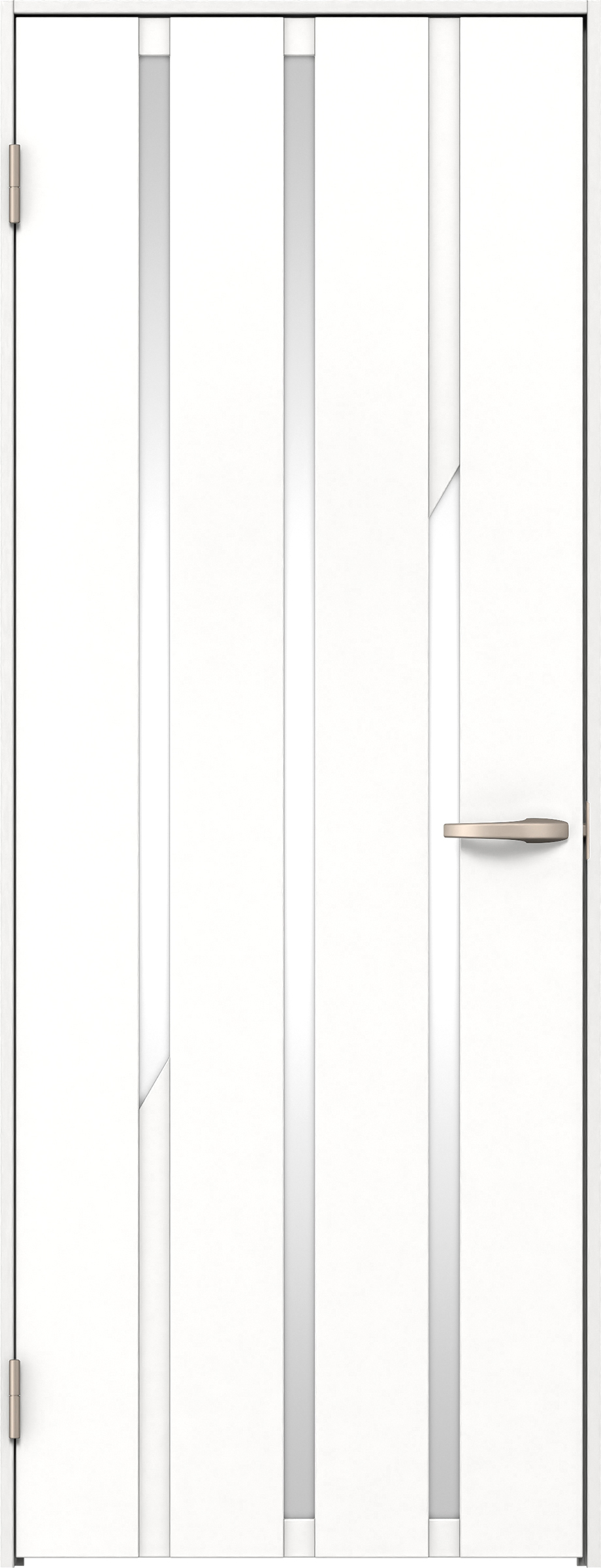 リビングドア　イエリア　片開きドア　扉セット　Ｅ３デザイン　７３５幅　２０００高　〈パウダーホワイト柄〉　左開き　空錠　Ｎスタンダード丁番