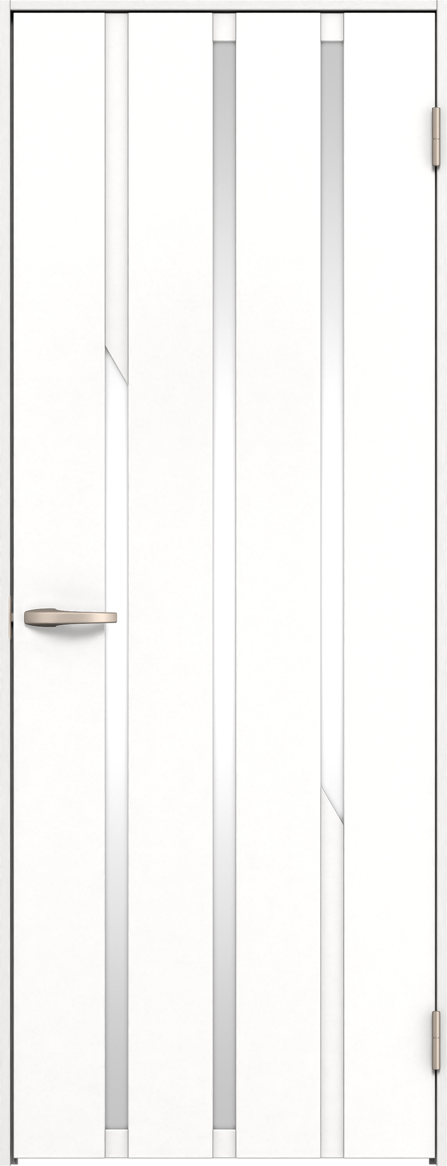 リビングドア　イエリア　片開きドア　扉セット　Ｅ３デザイン　７３５幅　２０００高　〈パウダーホワイト柄〉　右開き　空錠　Ｎスタンダード丁番