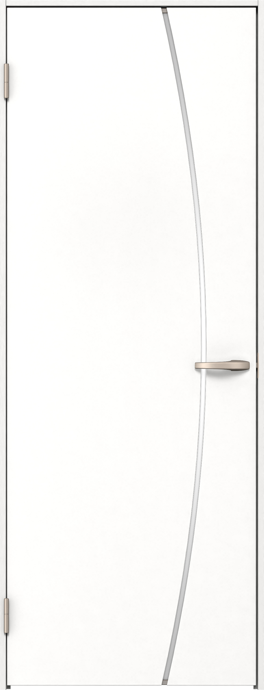 リビングドア　イエリア　片開きドア　扉セット　Ｋ４デザイン　８５０幅　２０００高　〈パウダーホワイト柄〉　左開き　空錠　Ｎスタンダード丁番