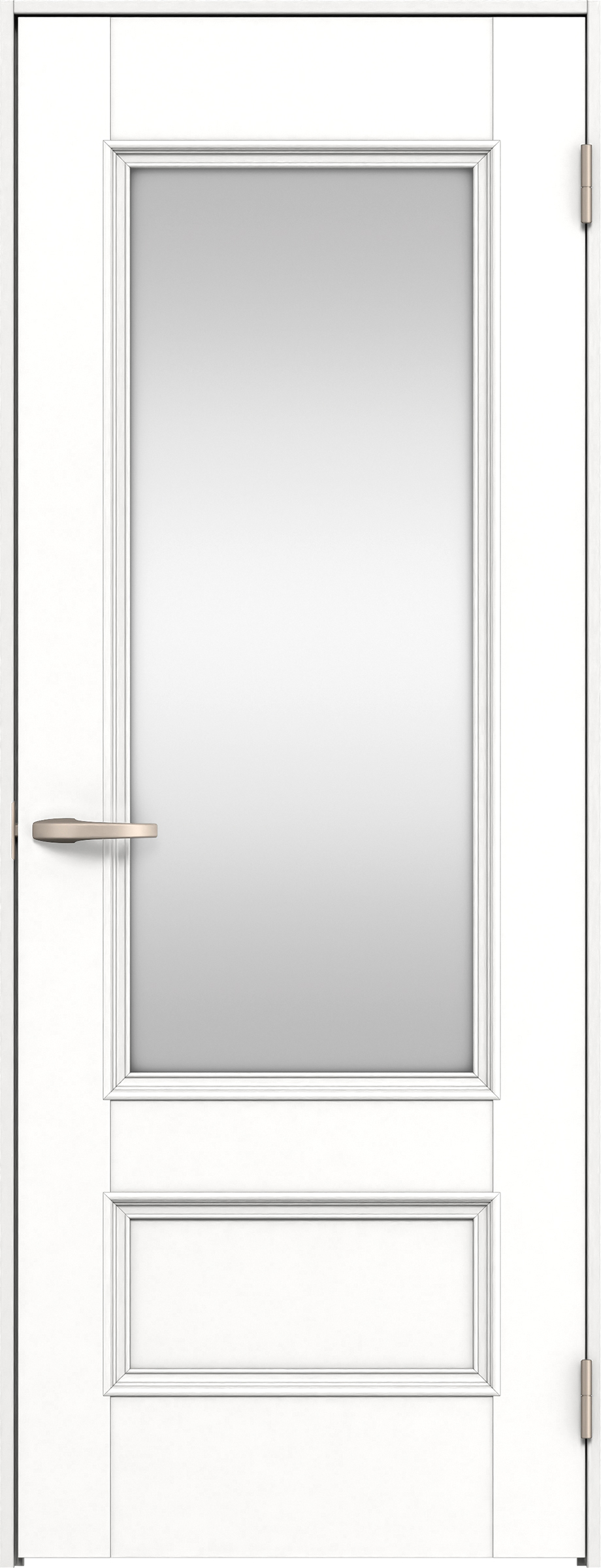 リビングドア　イエリア　片開きドア　扉セット　Ｍ２デザイン　７３５幅　２０００高　〈パウダーホワイト柄〉　右開き　空錠　Ｎスタンダード丁番