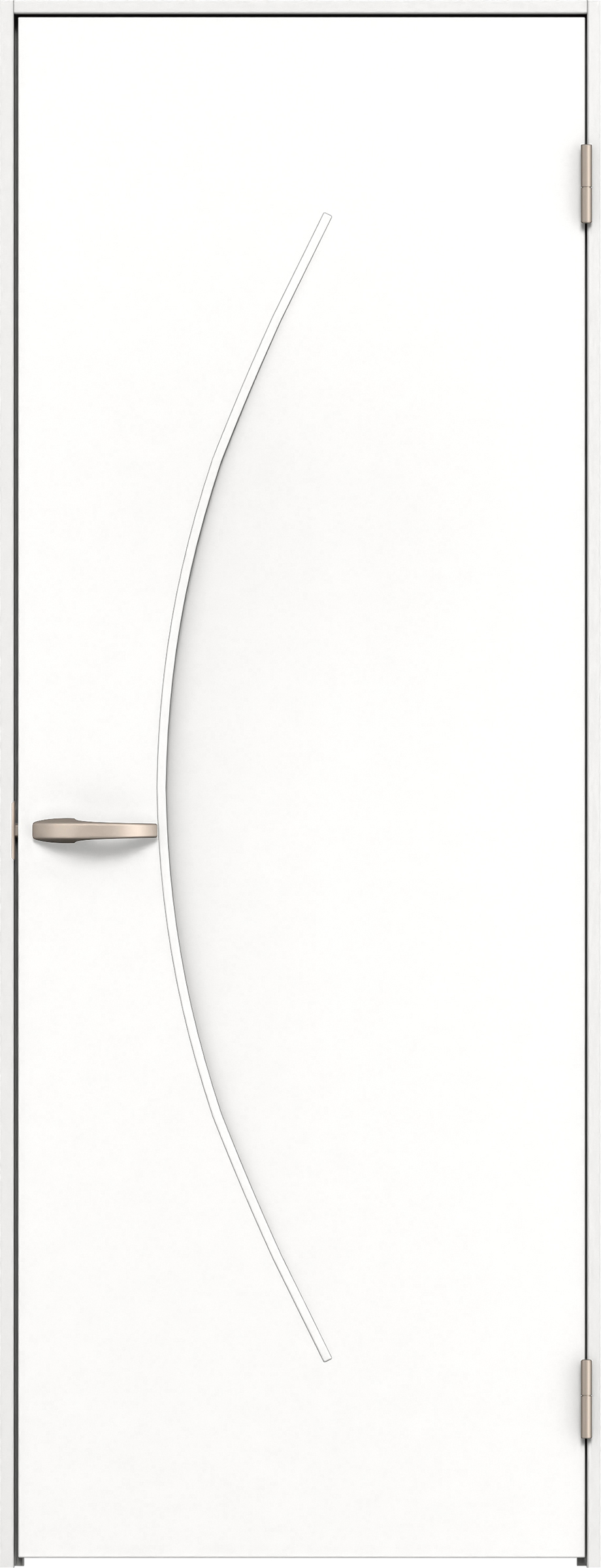 リビングドア　イエリア　片開きドア　扉セット　Ｓ７デザイン　８５０幅　２０００高　〈パウダーホワイト柄〉　右開き　空錠　Ｎスタンダード丁番