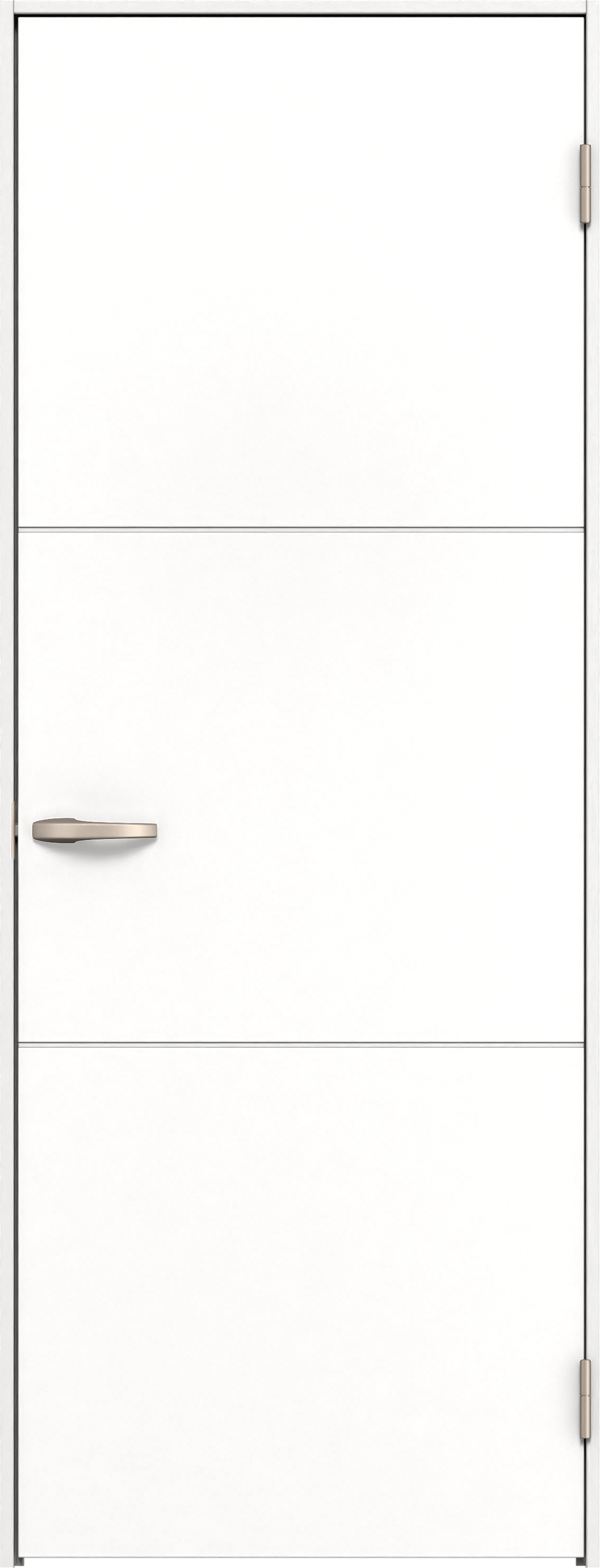 リビングドア　イエリア　片開きドア　扉セット　Ｕ４デザイン　８５０幅　２０００高　〈パウダーホワイト柄〉　右開き　空錠　Ｎスタンダード丁番