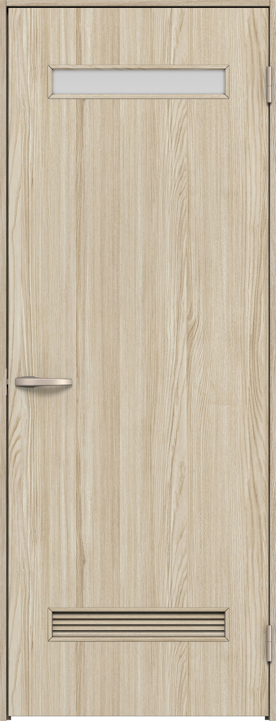 リビングドア　イエリア　片開きドア　扉セット　０８デザイン　８５０幅　２０００高　〈ソフトグレージュ柄〉　右開き　空錠　Ｎスタンダード丁番