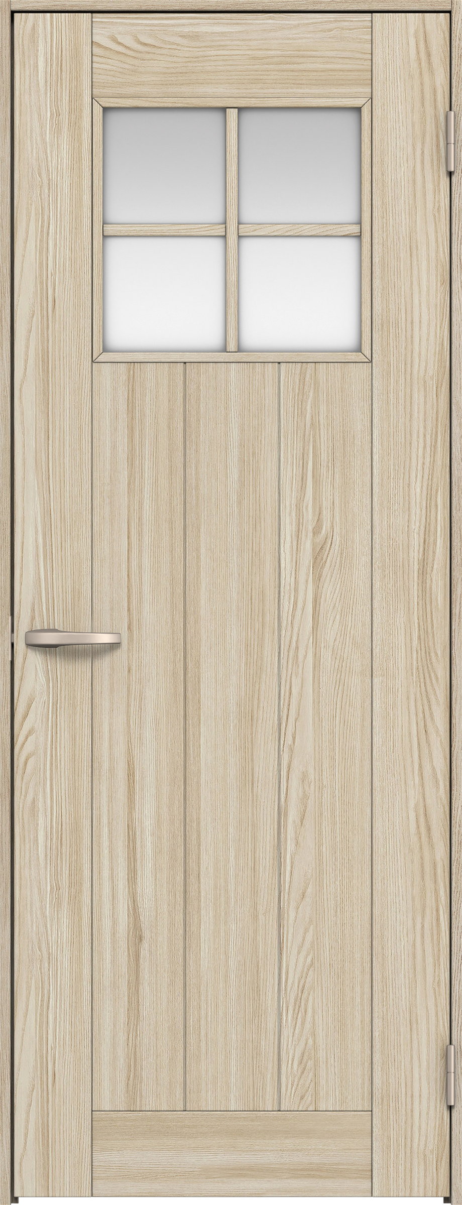 リビングドア　イエリア　片開きドア　扉セット　１Ｓデザイン　８５０幅　２０００高　〈ソフトグレージュ柄〉　右開き　空錠　Ｎスタンダード丁番