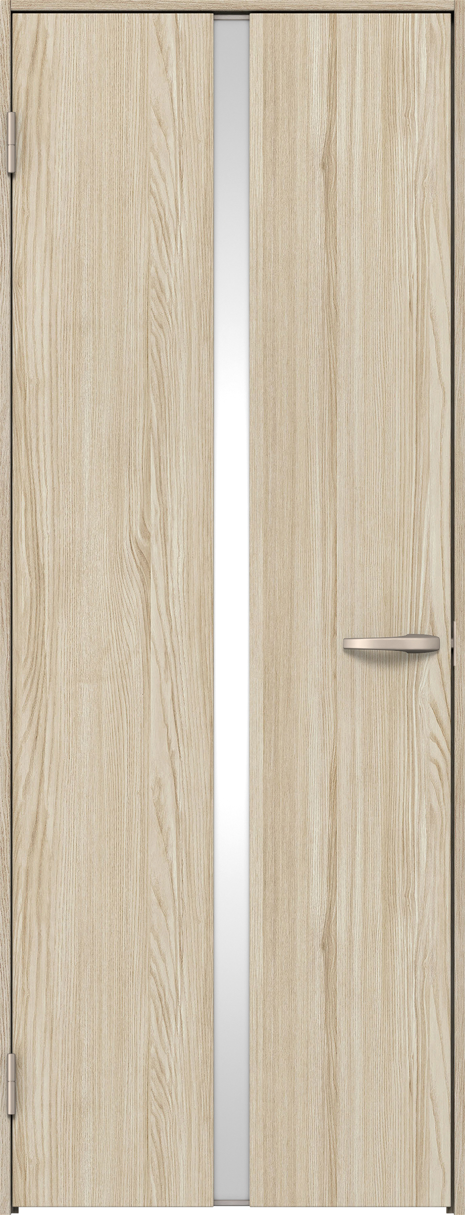 リビングドア　イエリア　片開きドア　扉セット　２Ｐデザイン　８５０幅　２０００高　〈ソフトグレージュ柄〉　左開き　空錠　Ｎスタンダード丁番