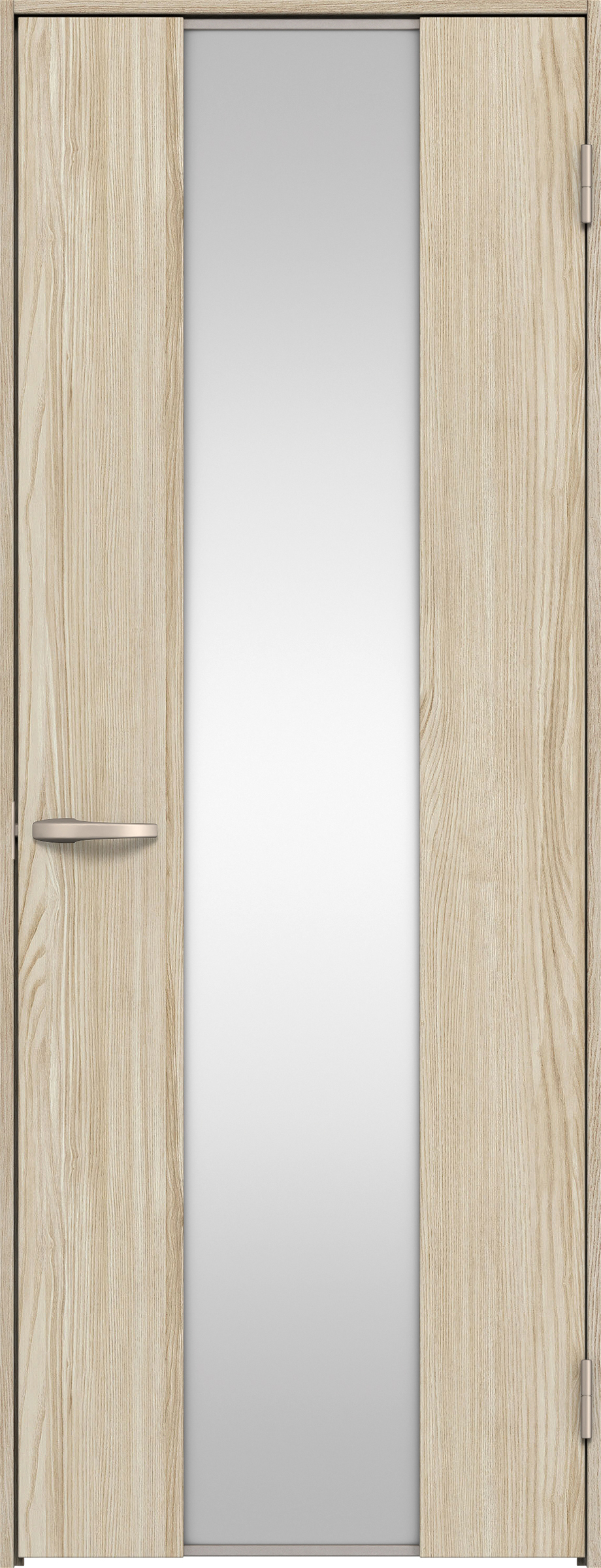 リビングドア　イエリア　片開きドア　扉セット　４Ｐデザイン　７８０幅　２０００高　〈ソフトグレージュ柄〉　右開き　空錠　Ｎスタンダード丁番