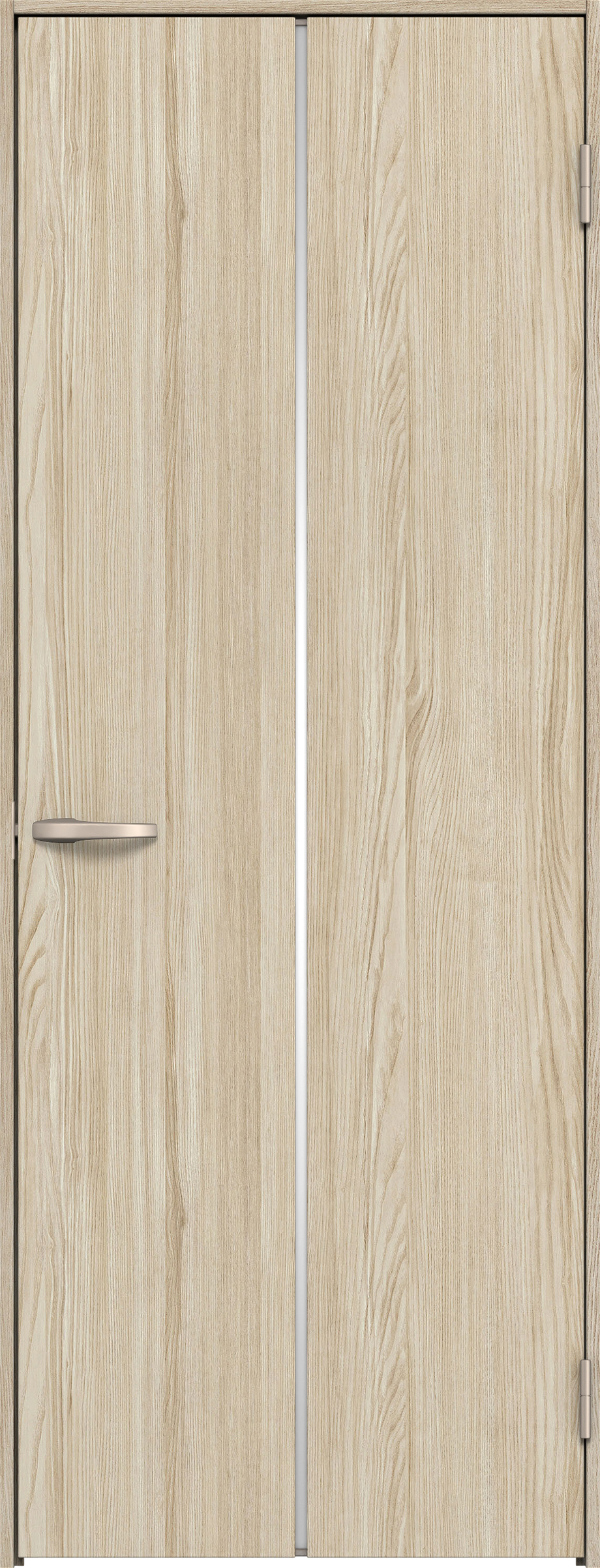 リビングドア　イエリア　片開きドア　扉セット　６Ｐデザイン　７３５幅　２０００高　〈ソフトグレージュ柄〉　右開き　空錠　Ｎスタンダード丁番