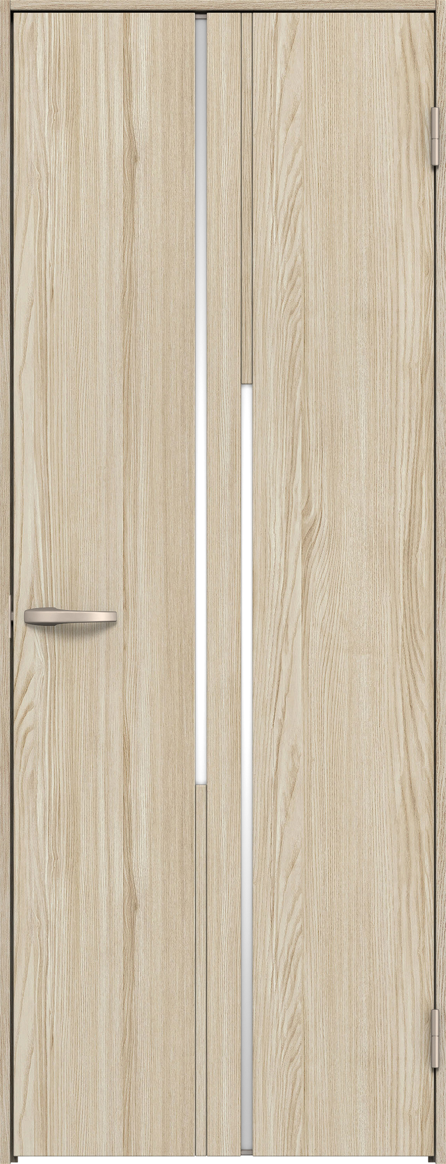 リビングドア　イエリア　片開きドア　扉セット　７Ｐデザイン　７３５幅　２０００高　〈ソフトグレージュ柄〉　右開き　空錠　Ｎスタンダード丁番