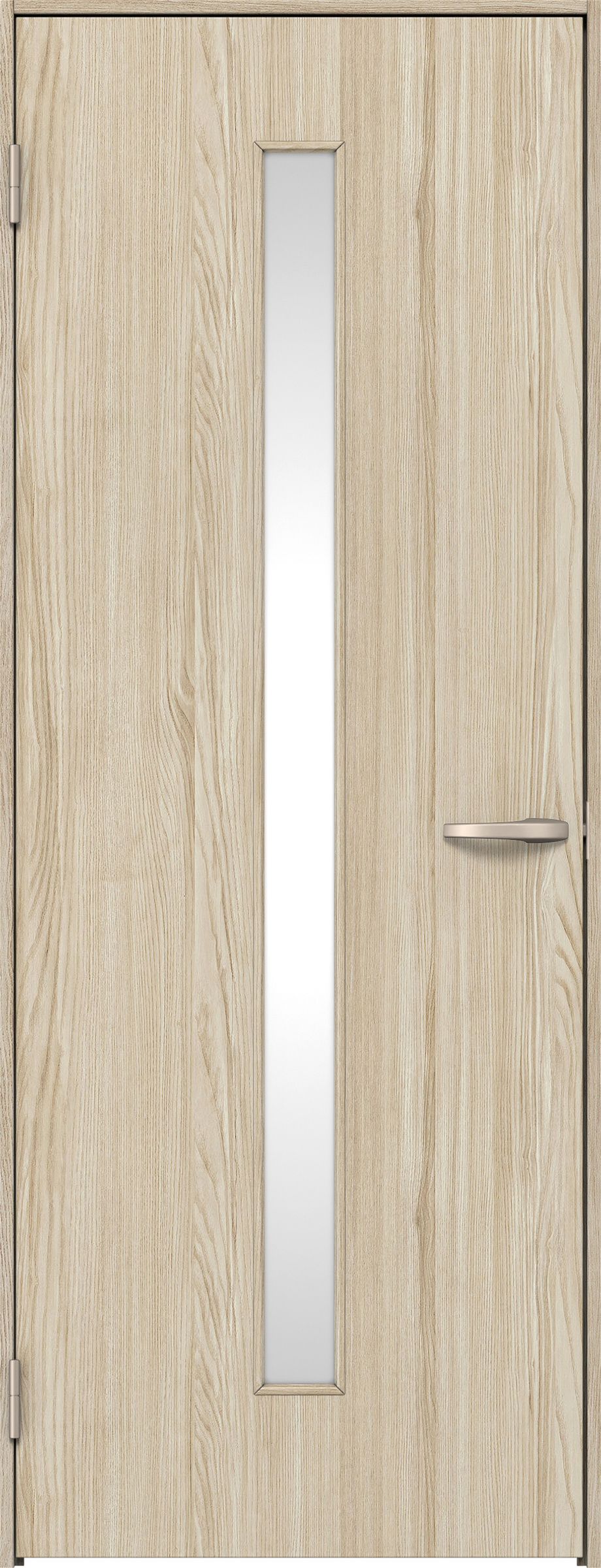 リビングドア　イエリア　片開きドア　扉セット　Ｃ４デザイン　７３５幅　２０００高　〈ソフトグレージュ柄〉　左開き　空錠　Ｎスタンダード丁番