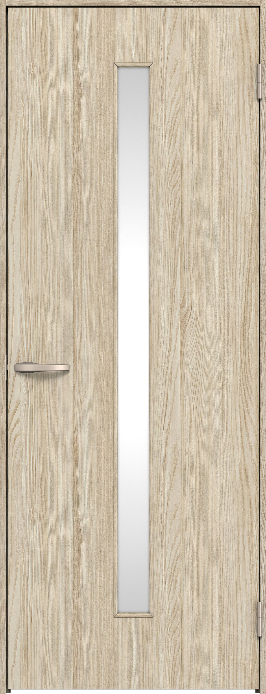 リビングドア　イエリア　片開きドア　扉セット　Ｃ４デザイン　７３５幅　２０００高　〈ソフトグレージュ柄〉　右開き　空錠　Ｎスタンダード丁番