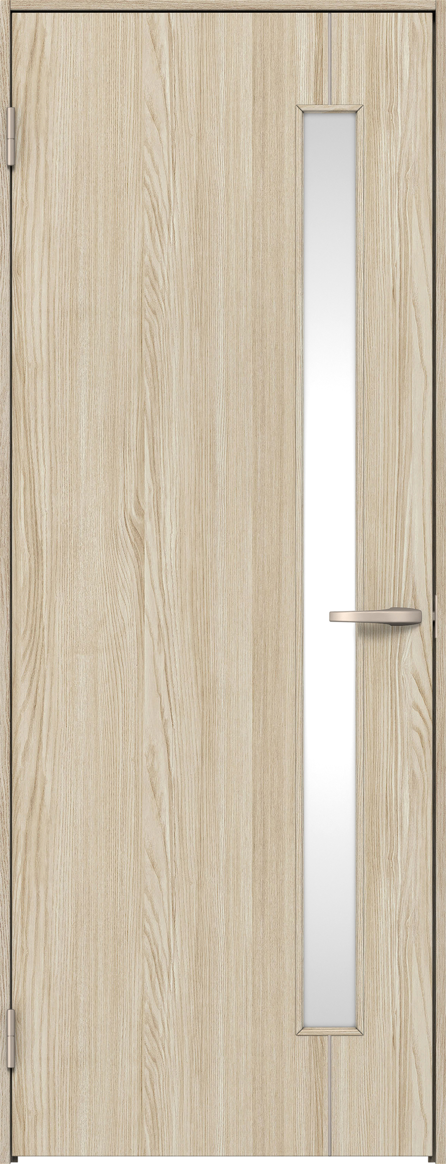 リビングドア　イエリア　片開きドア　扉セット　Ｄ４デザイン　８５０幅　２０００高　〈ソフトグレージュ柄〉　左開き　空錠　Ｎスタンダード丁番