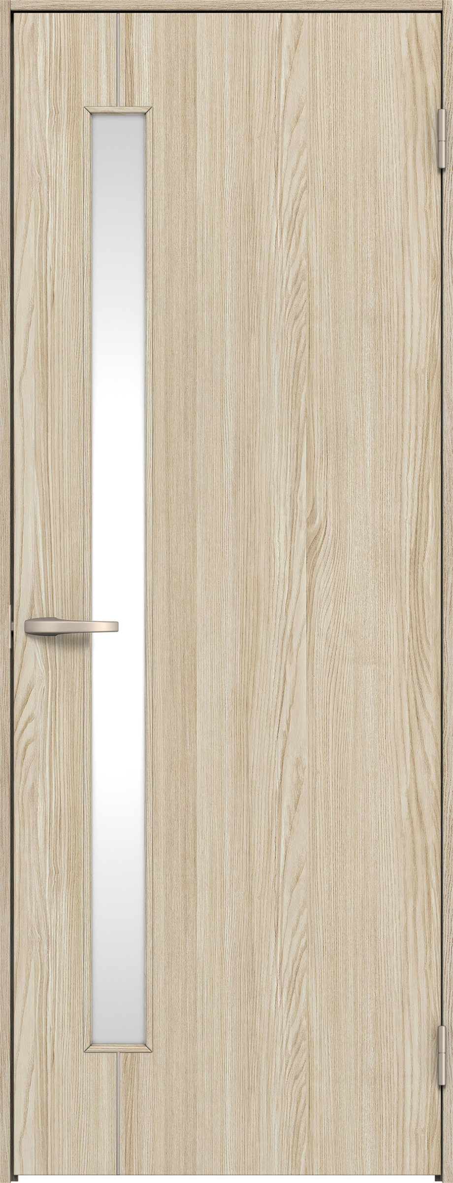 リビングドア　イエリア　片開きドア　扉セット　Ｄ４デザイン　７８０幅　２０００高　〈ソフトグレージュ柄〉　右開き　空錠　Ｎスタンダード丁番