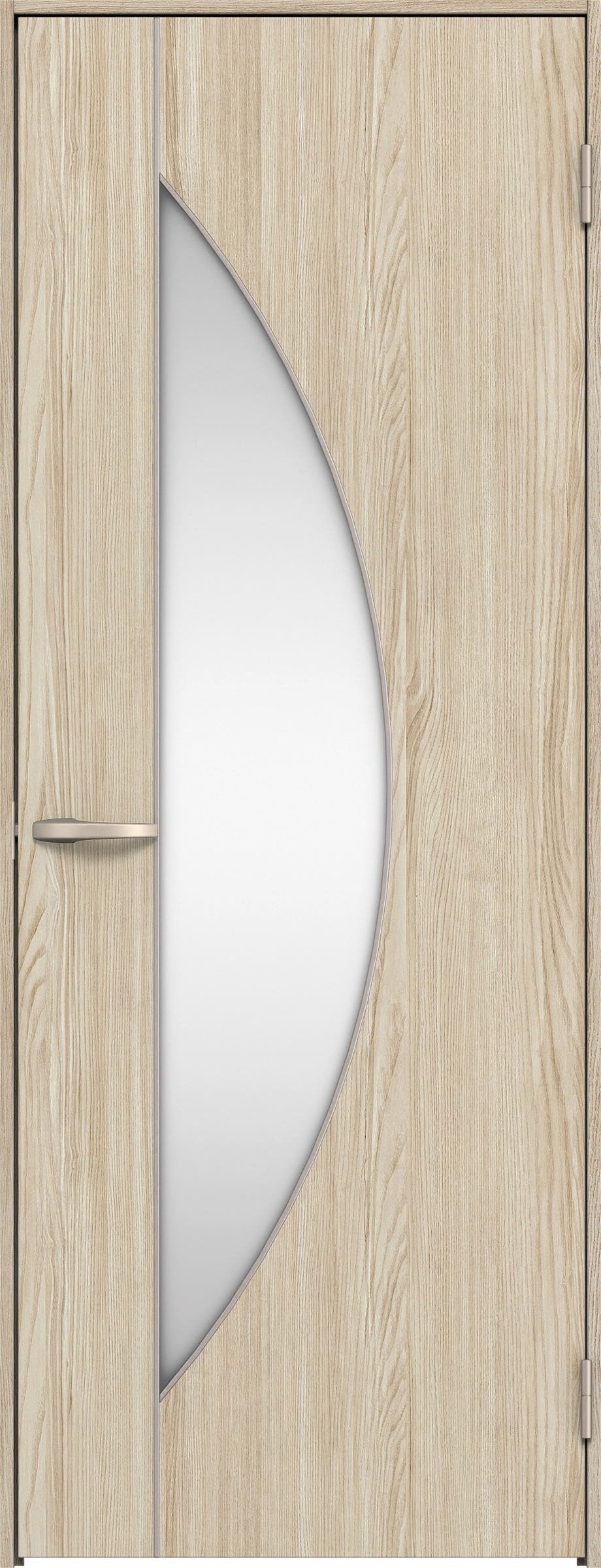 リビングドア　イエリア　片開きドア　扉セット　Ｄ５デザイン　８５０幅　２０００高　〈ソフトグレージュ柄〉　右開き　空錠　Ｎスタンダード丁番