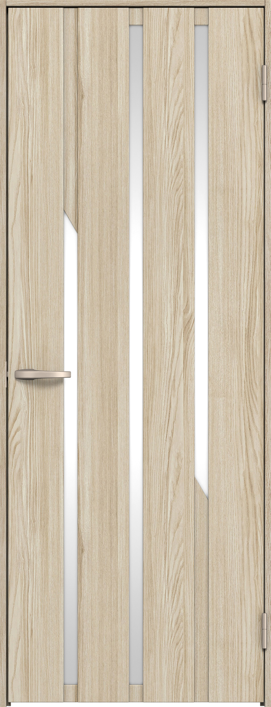 リビングドア　イエリア　片開きドア　扉セット　Ｅ３デザイン　７３５幅　２０００高　〈ソフトグレージュ柄〉　右開き　空錠　Ｎスタンダード丁番