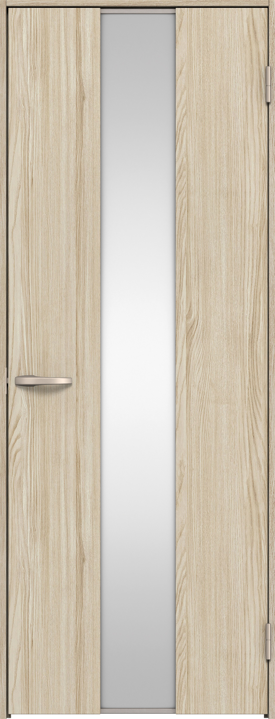 リビングドア　イエリア　片開きドア　扉セット　Ｇ５デザイン　７３５幅　２０００高　〈ソフトグレージュ柄〉　右開き　空錠　Ｎスタンダード丁番