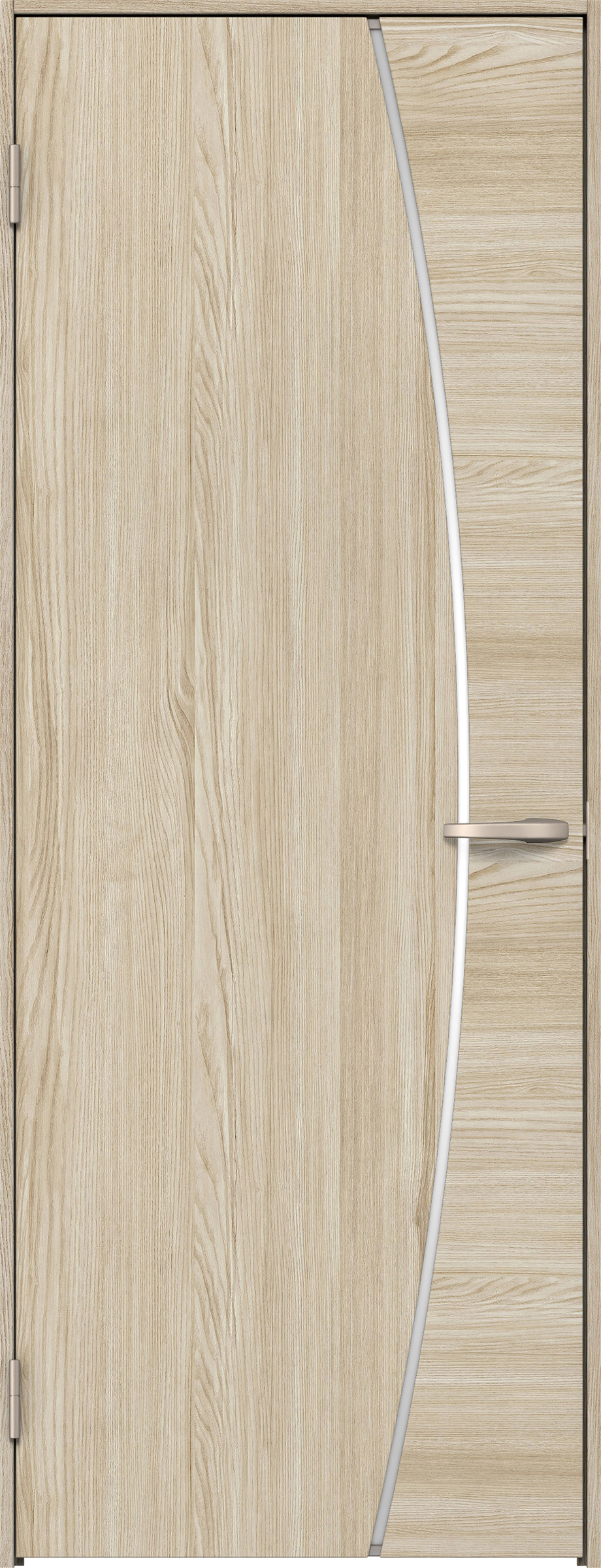 リビングドア　イエリア　片開きドア　扉セット　Ｋ４デザイン　８５０幅　２０００高　〈ソフトグレージュ柄〉　左開き　空錠　Ｎスタンダード丁番