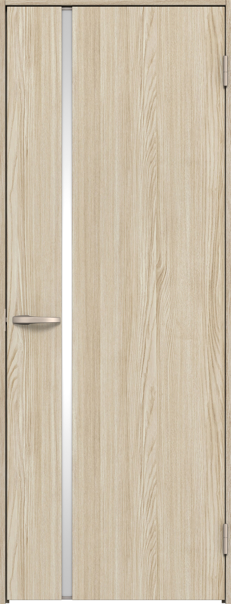 リビングドア　イエリア　片開きドア　扉セット　Ｌ９デザイン　８２５幅　２０００高　〈ソフトグレージュ柄〉　右開き　空錠　Ｎスタンダード丁番