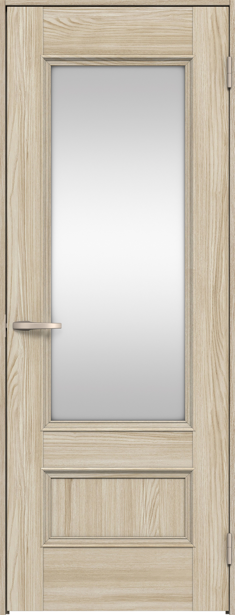 リビングドア　イエリア　片開きドア　扉セット　Ｍ２デザイン　７５５幅　２０００高　〈ソフトグレージュ柄〉　右開き　空錠　Ｎスタンダード丁番