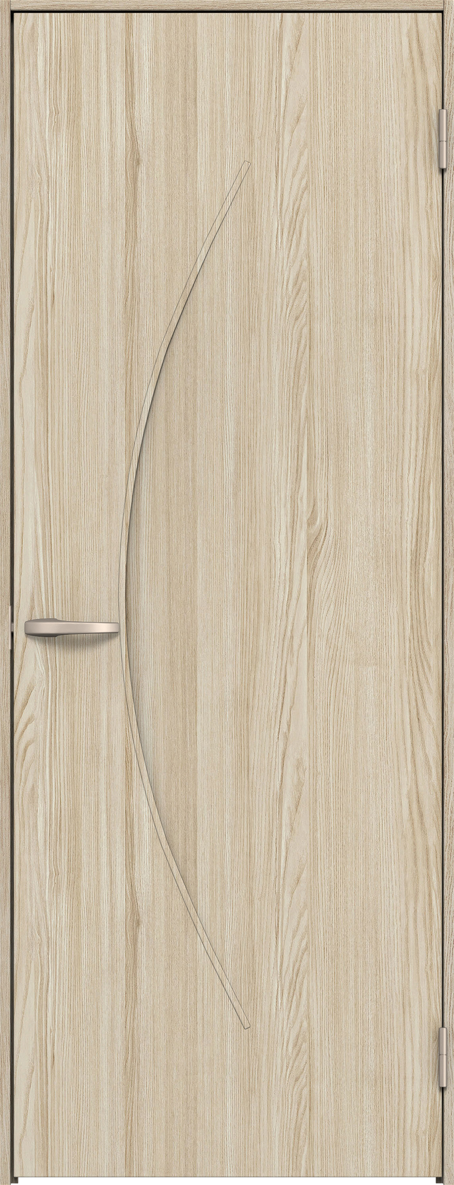 リビングドア　イエリア　片開きドア　扉セット　Ｓ７デザイン　８５０幅　２０００高　〈ソフトグレージュ柄〉　右開き　空錠　Ｎスタンダード丁番