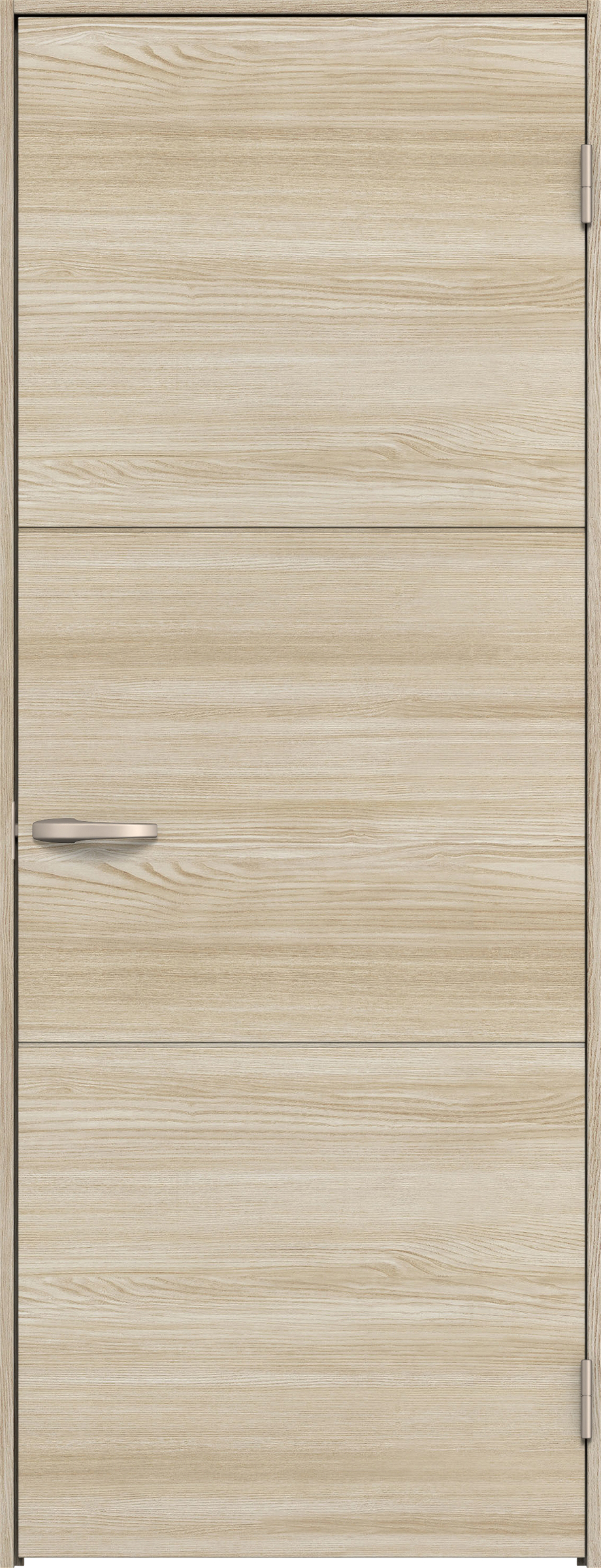 リビングドア　イエリア　片開きドア　扉セット　Ｕ４デザイン　７３５幅　２０００高　〈ソフトグレージュ柄〉　右開き　空錠　Ｎスタンダード丁番