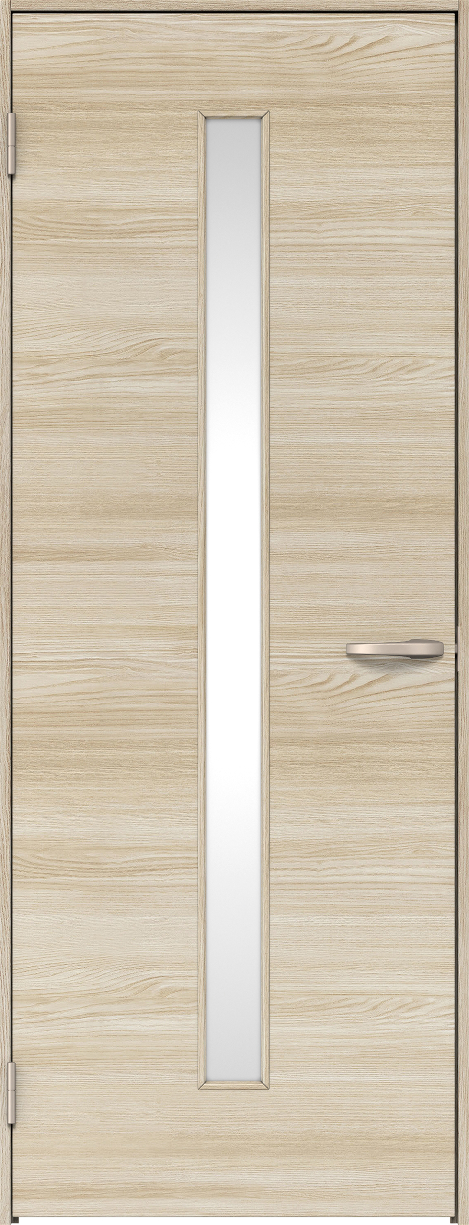 リビングドア　イエリア　片開きドア　扉セット　Ｕ８デザイン　７３５幅　２０００高　〈ソフトグレージュ柄〉　左開き　空錠　Ｎスタンダード丁番