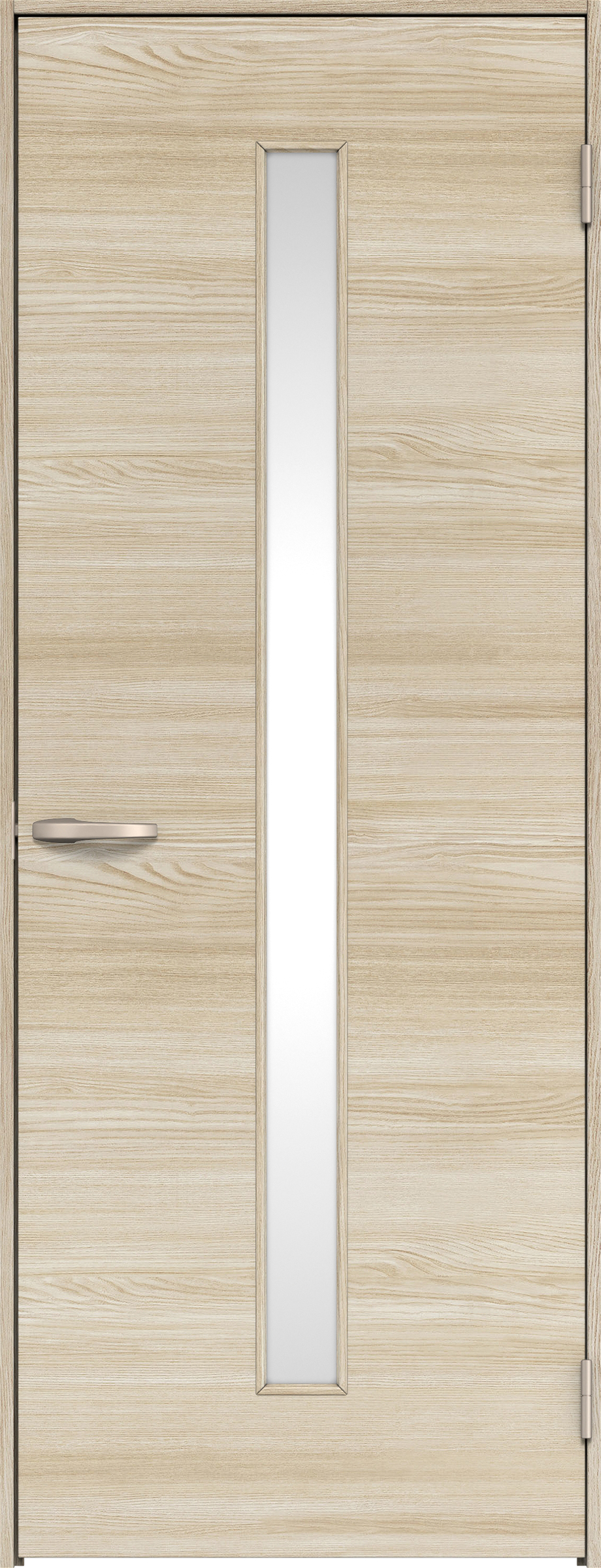 リビングドア　イエリア　片開きドア　扉セット　Ｕ８デザイン　８２５幅　２０００高　〈ソフトグレージュ柄〉　右開き　空錠　Ｎスタンダード丁番