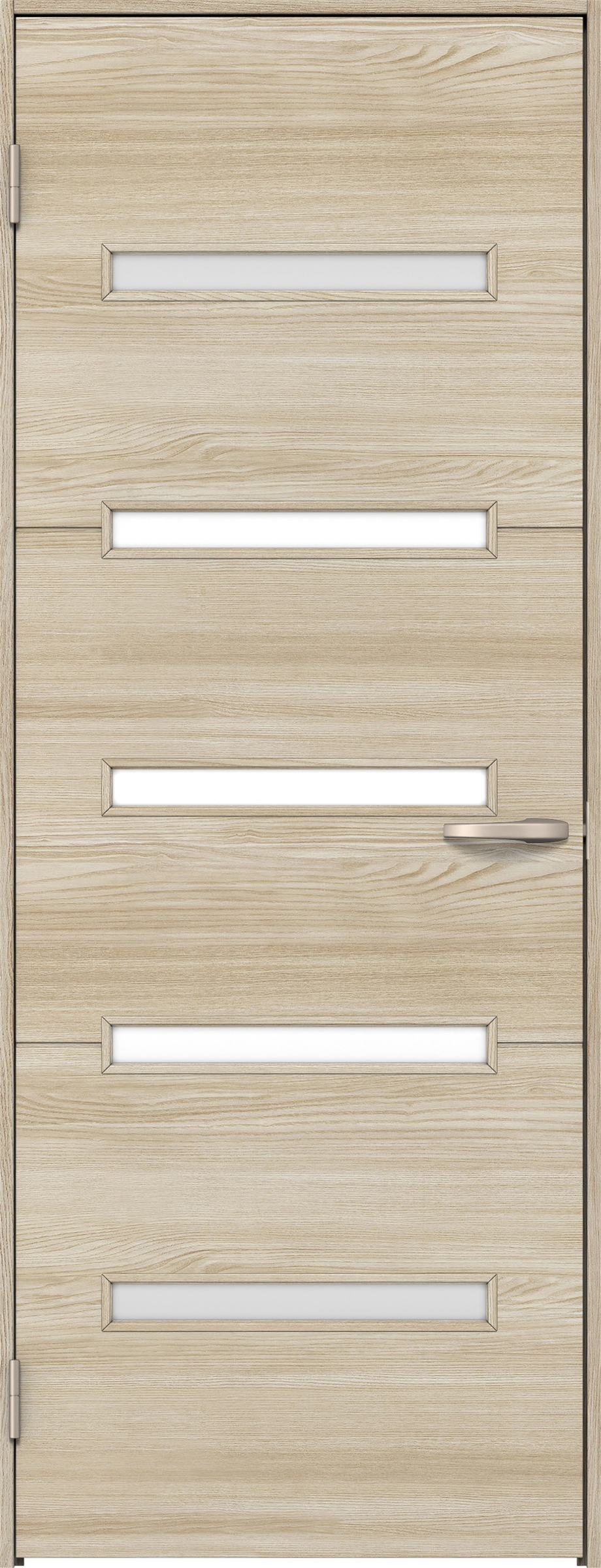 リビングドア　イエリア　片開きドア　扉セット　Ｙ４デザイン　７５５幅　２０００高　〈ソフトグレージュ柄〉　左開き　空錠　Ｎスタンダード丁番