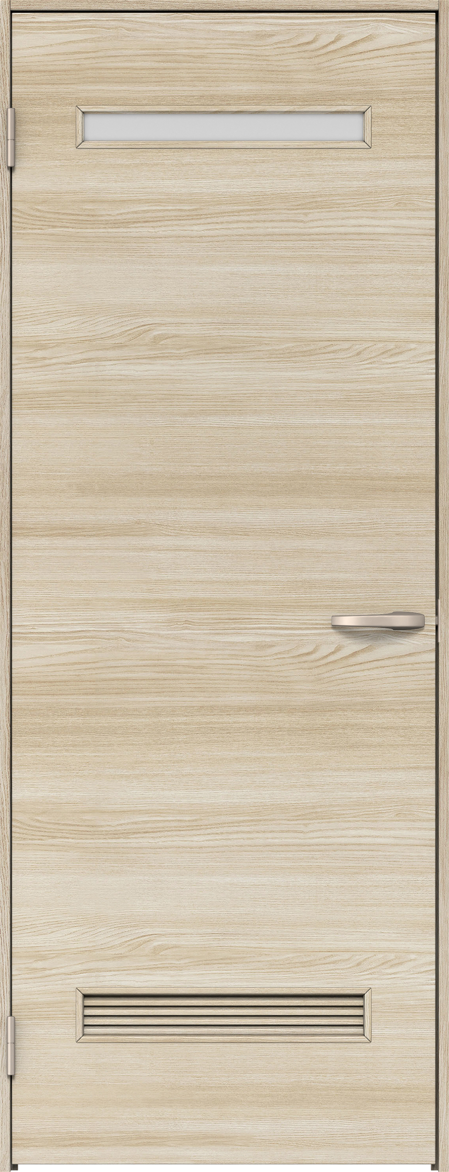 リビングドア　イエリア　片開きドア　扉セット　Ｙ８デザイン　７３５幅　２０００高　〈ソフトグレージュ柄〉　左開き　空錠　Ｎスタンダード丁番