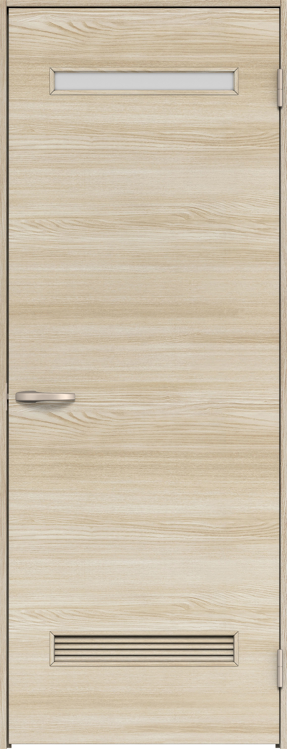 リビングドア　イエリア　片開きドア　扉セット　Ｙ８デザイン　８５０幅　２０００高　〈ソフトグレージュ柄〉　右開き　空錠　Ｎスタンダード丁番