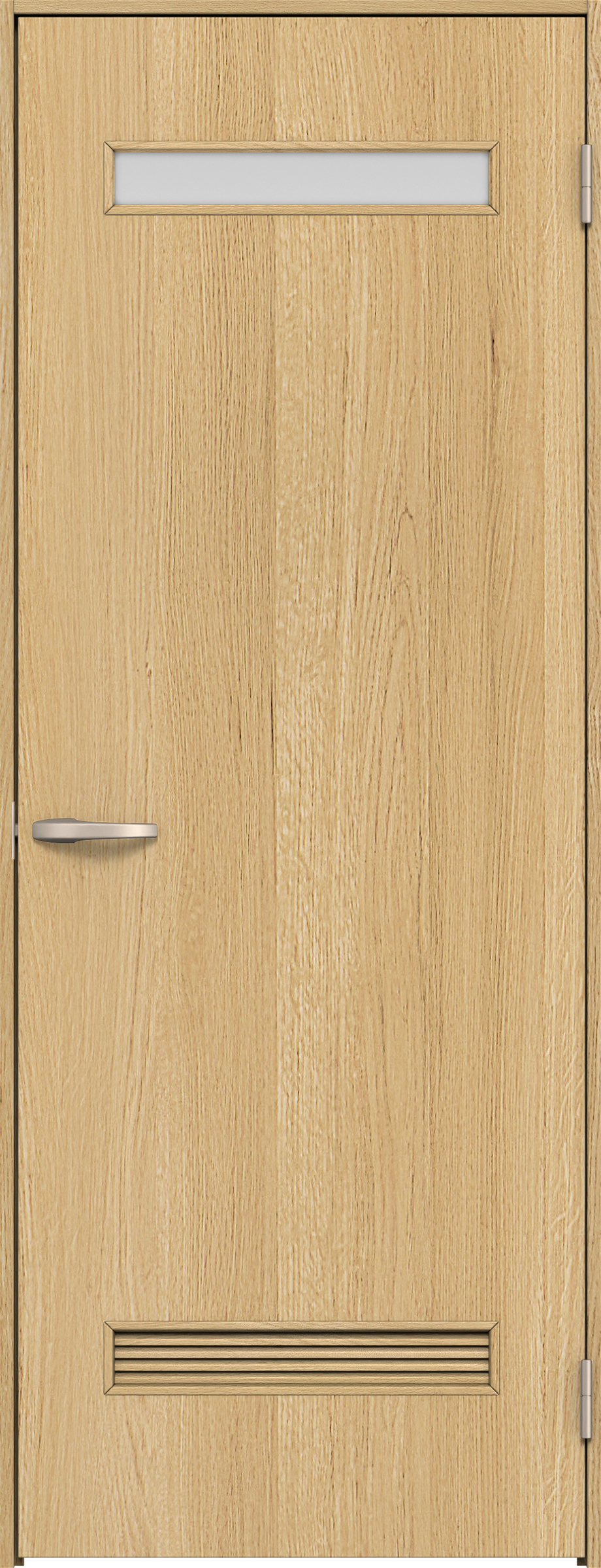 リビングドア　イエリア　片開きドア　扉セット　０８デザイン　７８０幅　２０００高　〈ライトオーカー柄〉　右開き　空錠　Ｎスタンダード丁番