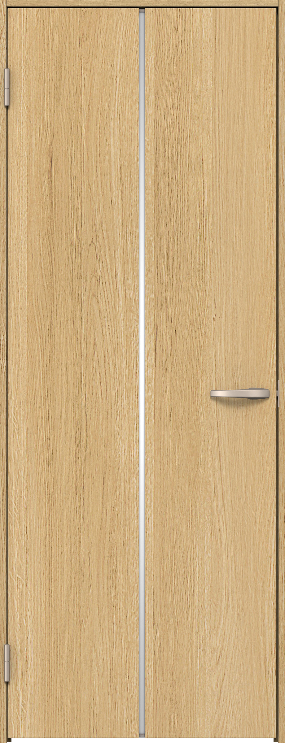 リビングドア　イエリア　片開きドア　扉セット　６Ｐデザイン　７５５幅　２０００高　〈ライトオーカー柄〉　左開き　空錠　Ｎスタンダード丁番