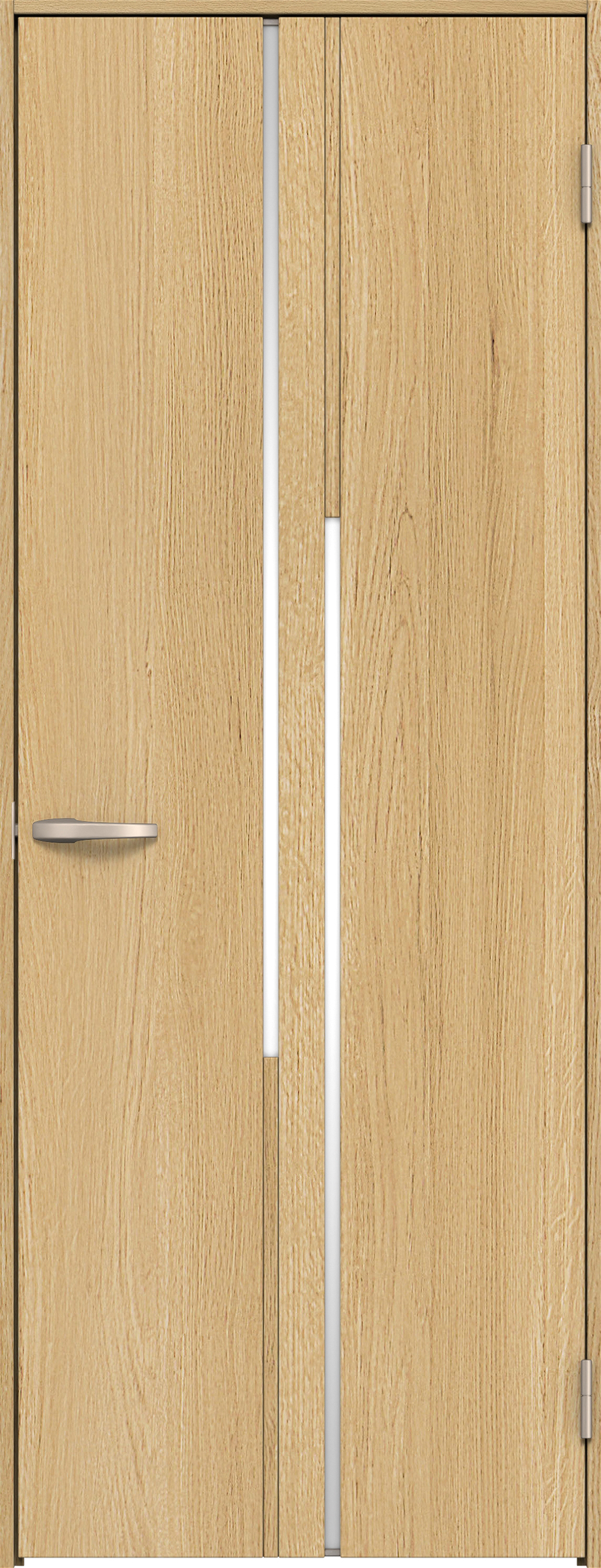 リビングドア　イエリア　片開きドア　扉セット　７Ｐデザイン　７８０幅　２０００高　〈ライトオーカー柄〉　右開き　空錠　Ｎスタンダード丁番