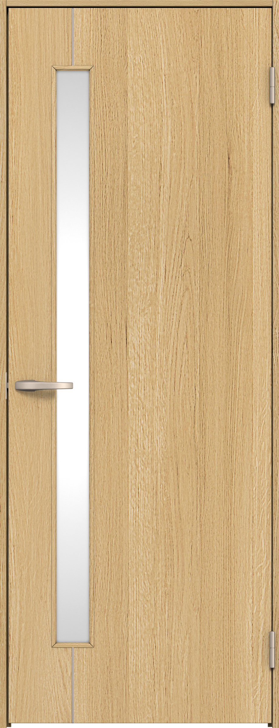 リビングドア　イエリア　片開きドア　扉セット　Ｄ４デザイン　７５５幅　２０００高　〈ライトオーカー柄〉　右開き　空錠　Ｎスタンダード丁番