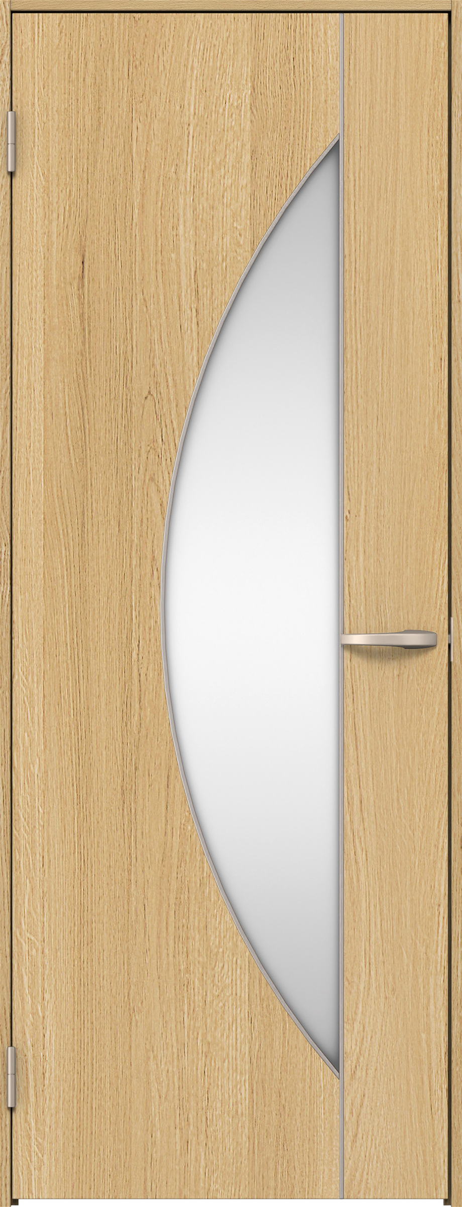 リビングドア　イエリア　片開きドア　扉セット　Ｄ５デザイン　７３５幅　２０００高　〈ライトオーカー柄〉　左開き　空錠　Ｎスタンダード丁番