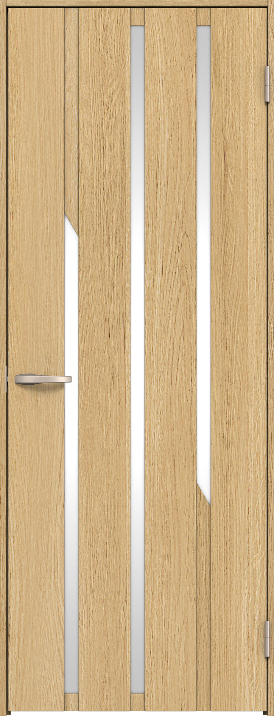 リビングドア　イエリア　片開きドア　扉セット　Ｅ３デザイン　７３５幅　２０００高　〈ライトオーカー柄〉　右開き　空錠　Ｎスタンダード丁番