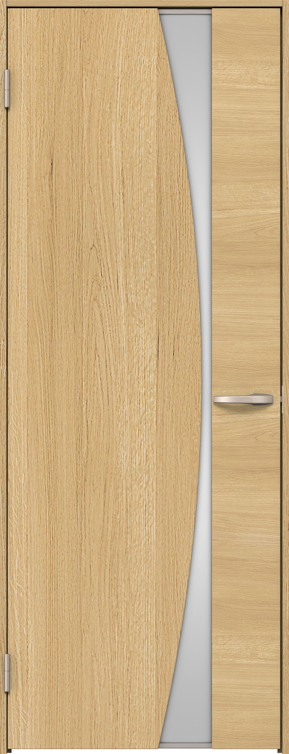 リビングドア　イエリア　片開きドア　扉セット　Ｋ５デザイン　７５５幅　２０００高　〈ライトオーカー柄〉　左開き　空錠　Ｎスタンダード丁番